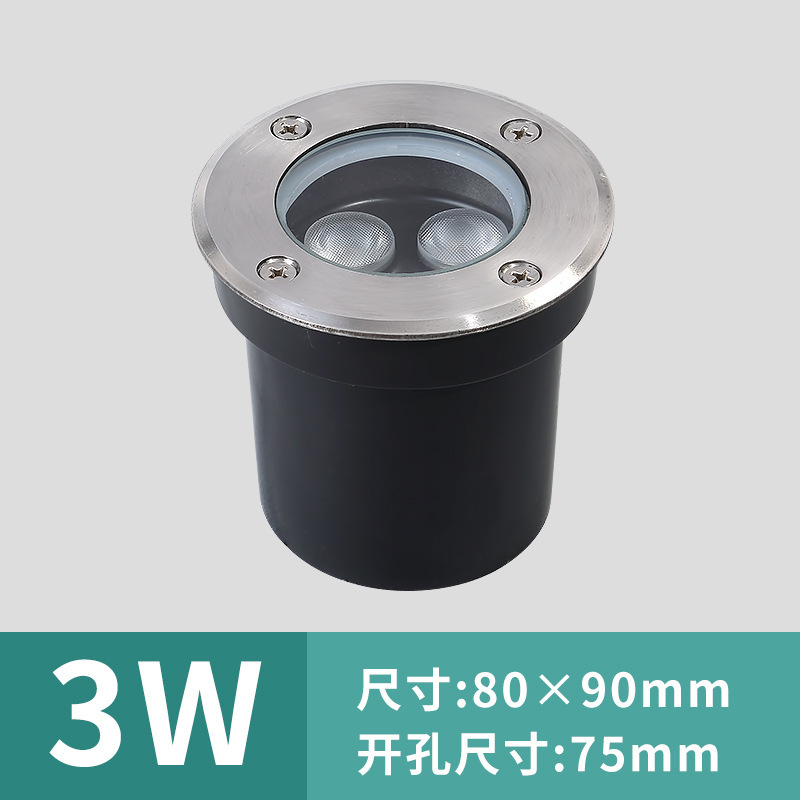 24V incrustado led redondo de acero inoxidable enterrado luz exterior IP67 impermeable enterrado luz transfronteriza mayorista image 7
