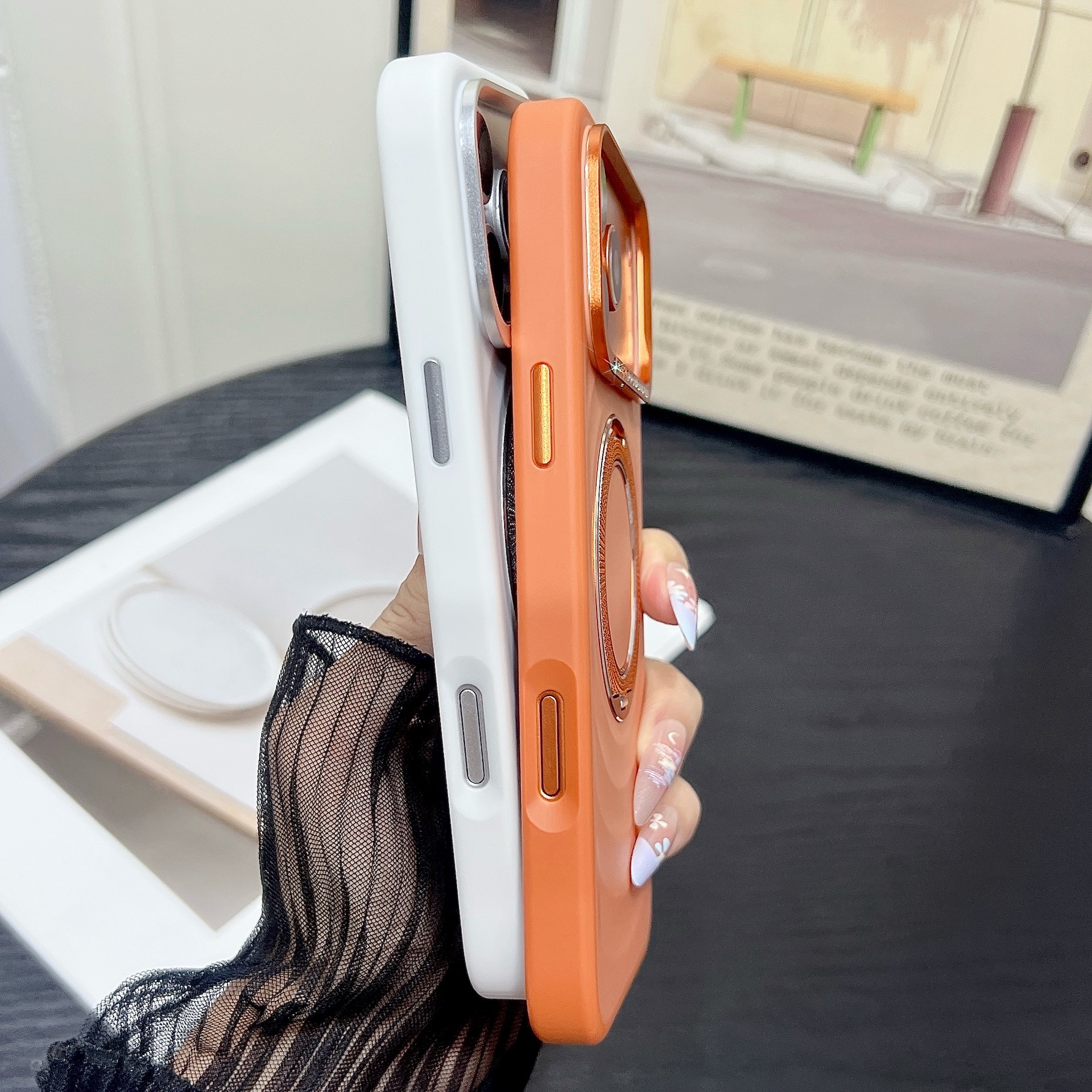 Magnetic Phone Case With Rotating Stand For Iphone Luxury Wave_voghion.com
