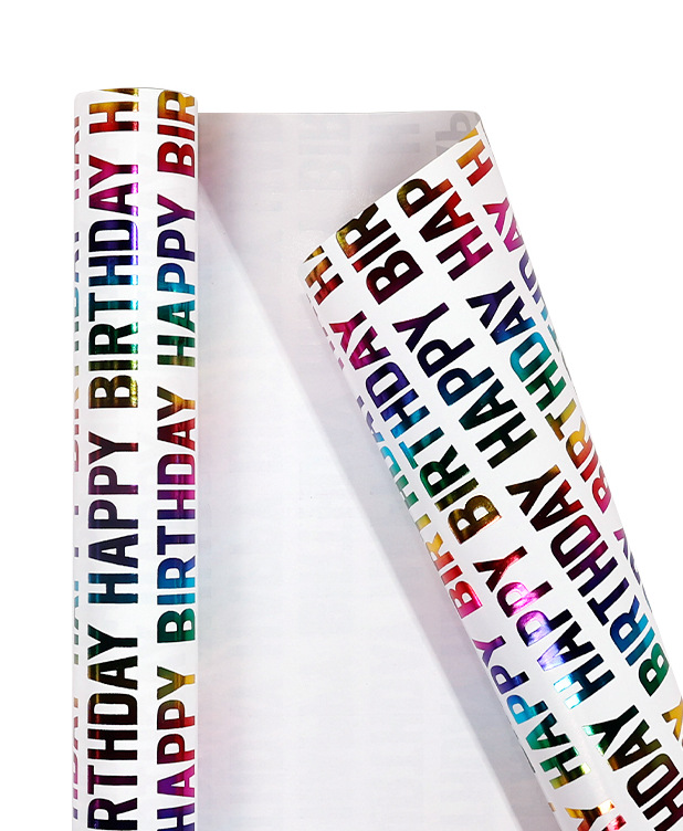Transfronterizo Amazon para un paquete de regalos de cumpleaños de estampado de color colorido con líneas punteadas de papel de embalaje de regalo de amor