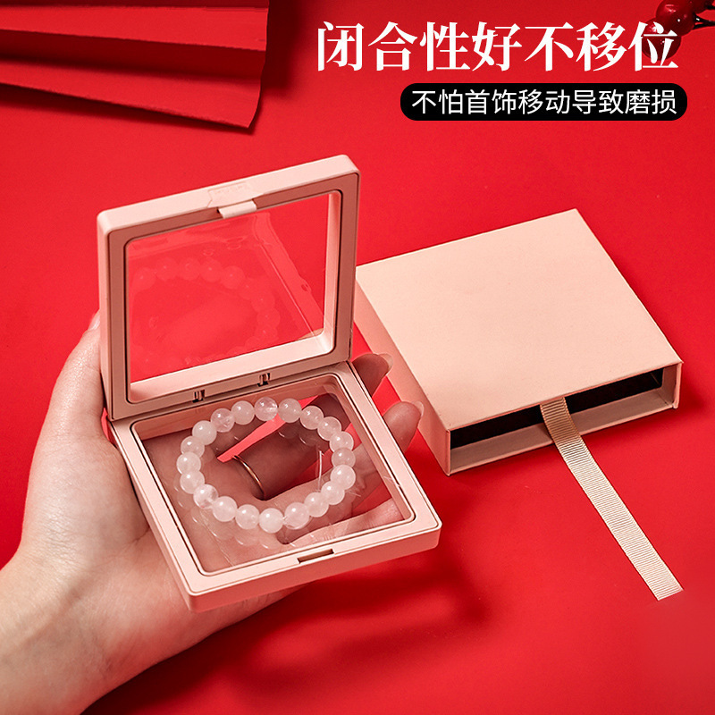 Anti-Oxidation Wind Display Suspended Bracelet Suspended Gift Box Bracelet Pe Box Chinese Film Transparent Jewelry Necklace Bracelet