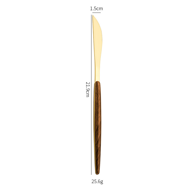 Juego de Cuchillos, Tenedores y Cucharas de 4 y 5 Piezas, Acero Inoxidable 430, Pulido Espejo, para Regalos de Negocios