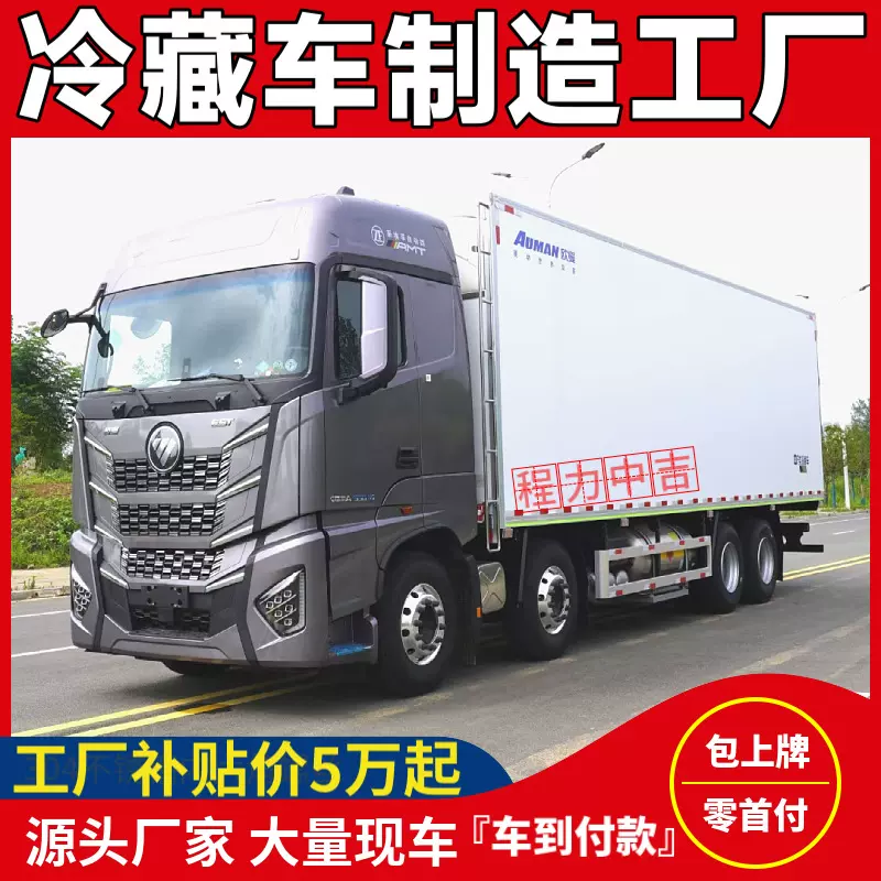 福田欧曼出口6.8米8.6米9.6米冷藏车 冷链车冻货食品保温厢式车