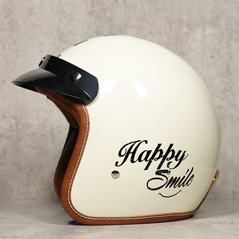 ORZ casco de motocicleta retro hombres y mujeres medio casco de motocicleta gorra 3/4 casco flash 300 3C certificación