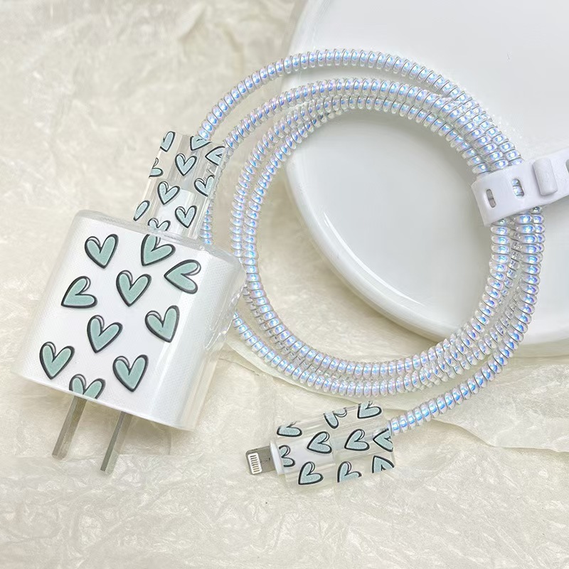 Aplicable a Apple 14 Cable Cover iPhone 13 Cargador Head 12 Promax Winding Cable Cover iPad