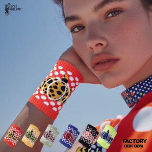 Wristbands polka-dot pumpkin Halloween wristbands for adults and children basketball volleyball sports sweat-absorbent fitness cross-border wristbands