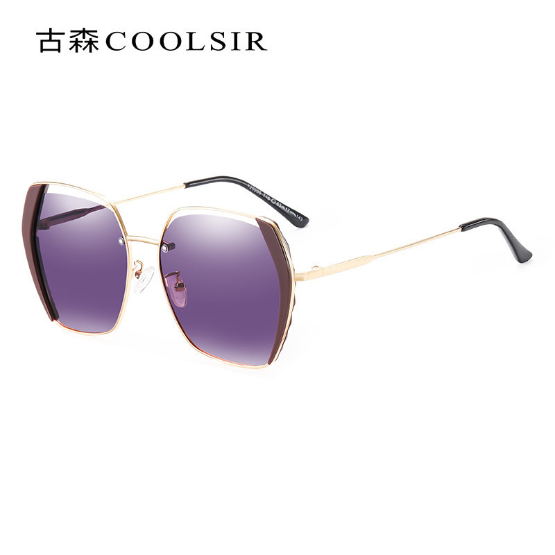 Fashion Trendy Metal Women's Sunglasses 205 Korean Style Trendy Polarized Sunglasses Outdoor Travel Sunglasses Combination