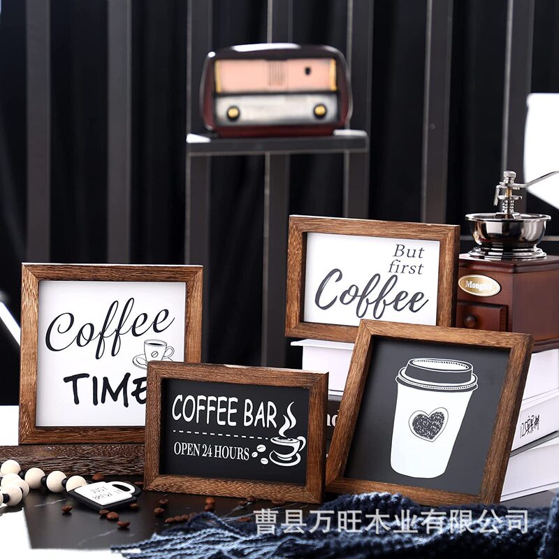 Coffee bar logo decoration But First coffee layered tray decoration farmhouse kitchen wall decoration photo frame