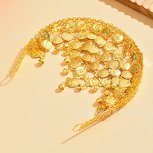 一个中东印度舞蹈发箍亮闪闪舞台表演肚皮舞头饰流苏印人像图案圆