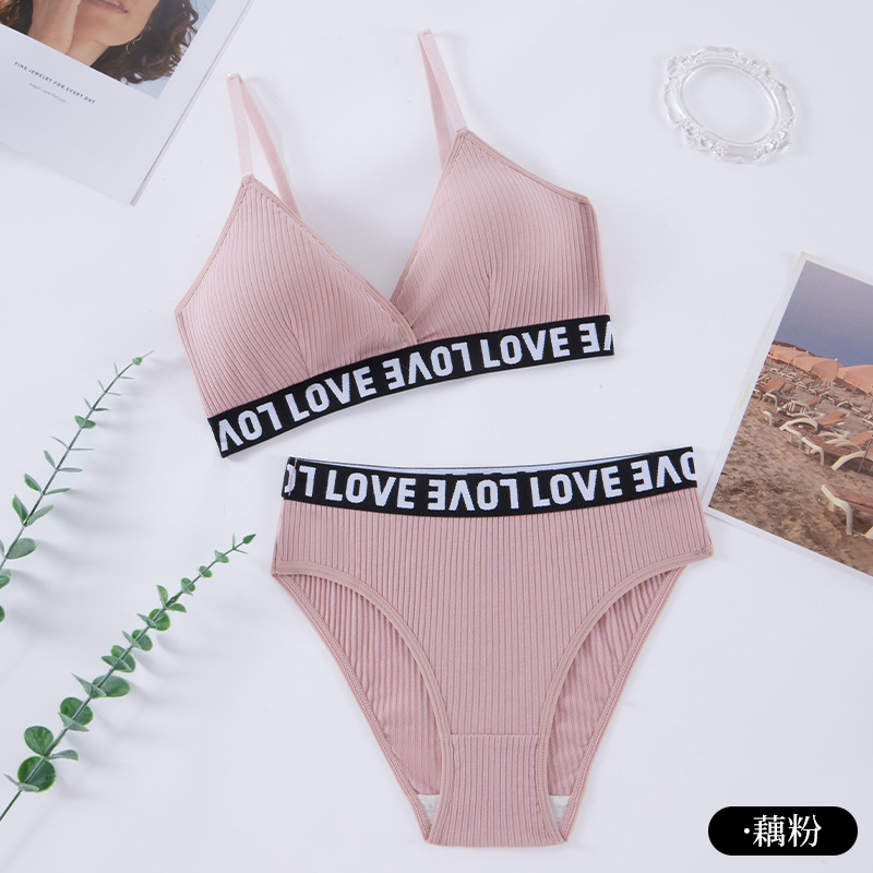 Conjunto de ropa interior sexy transfronteriza, puro deseo, ropa interior push-up transpirable y agradable para la piel para mujer, conjunto de calzoncillos al por mayor