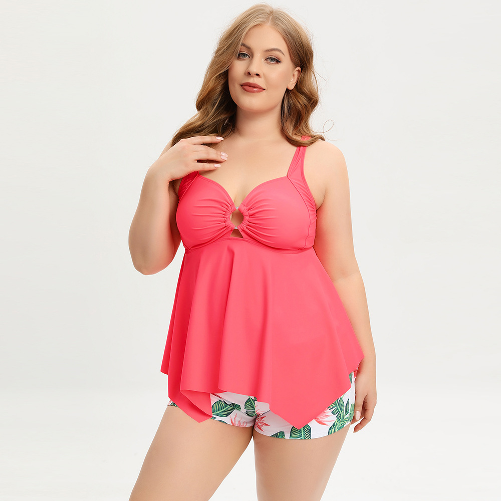 Comfort Function Ditsy Floral Pattern Demi Cup Bra Cup Women'S Gender Women's Ditsy Floral Plus Size Swimwear