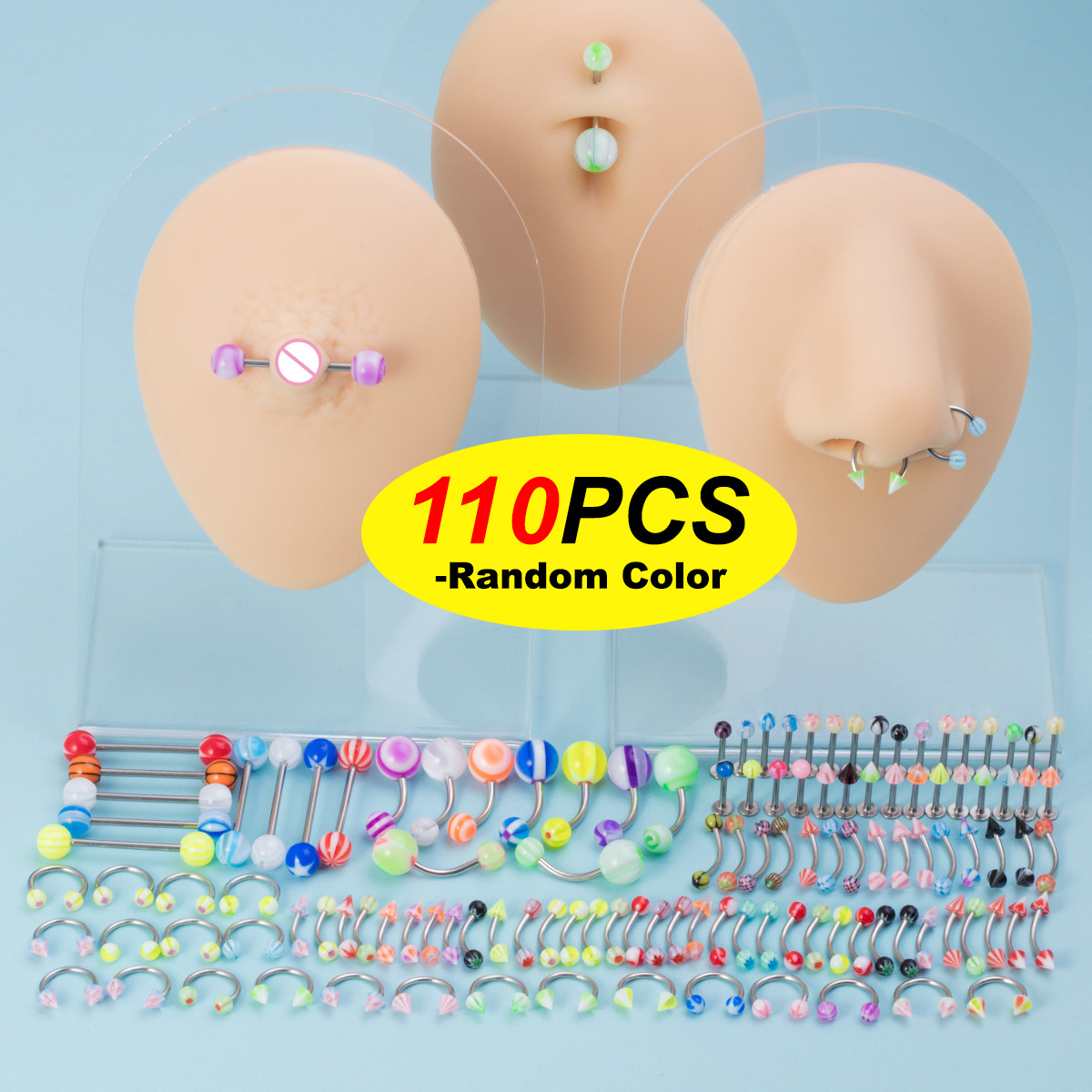 Piercing Navel Nose Tongue Nipple Jewelry Stainless Steel Set_voghion.com