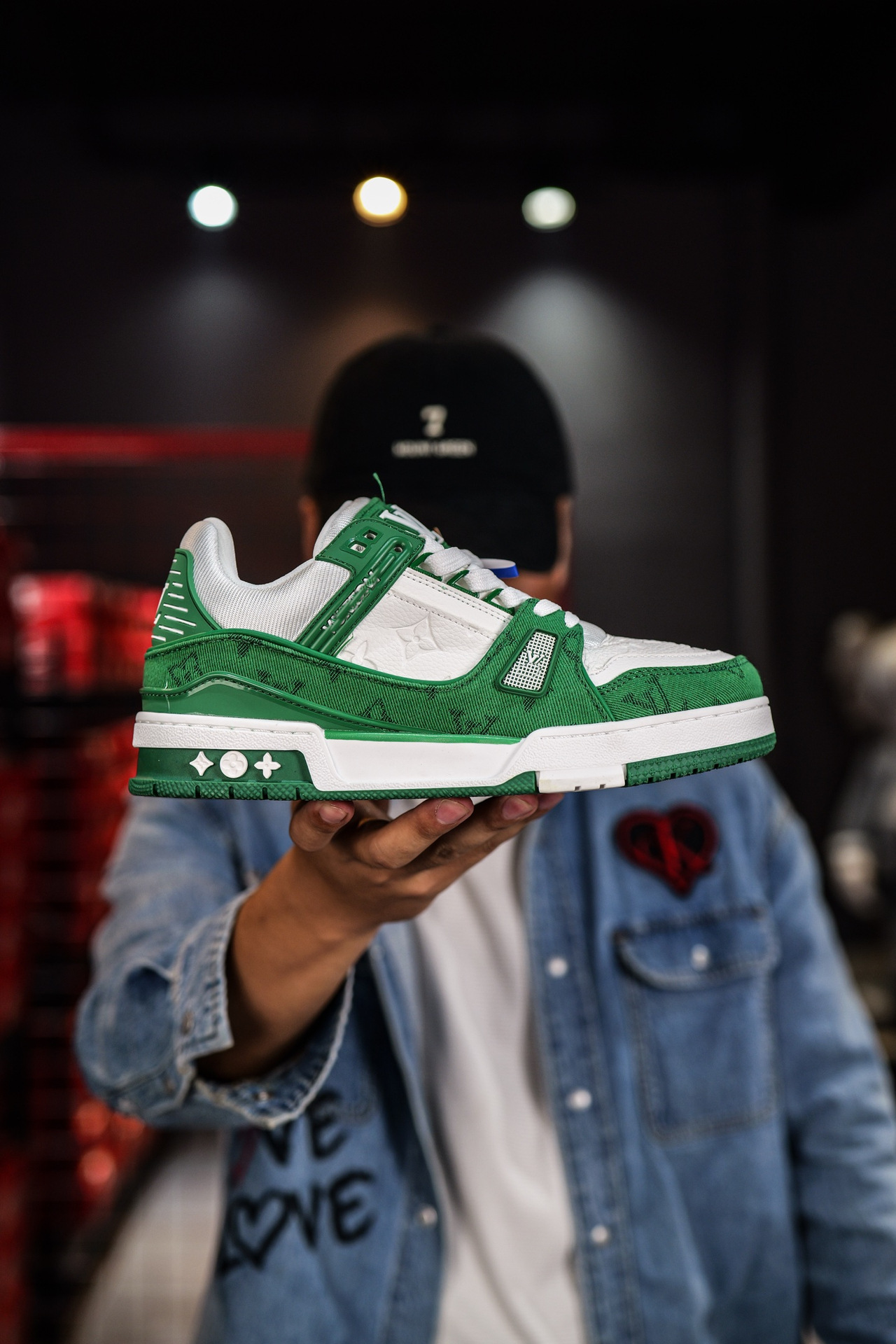 Caja de cajones casa de burro entrenador impresión de moda de suela gruesa elevación de zapatos deportivos pareja universal para hombres y mujeres skate