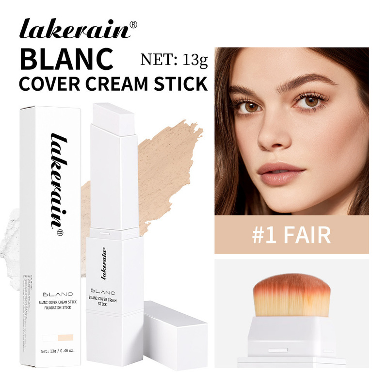 跨境lakerain二合一变色粉底棒水润轻薄blanc cover cream stick|undefined
