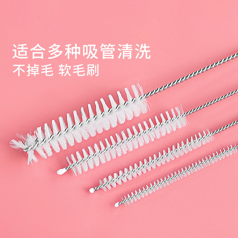 Straw Cleaning Brush, Bottle and Kettle Gap Decontamination Cleaning Small Brush, Household Nylon Material Cleaning Straw Brush