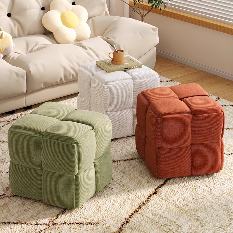 Taburete bajo para el hogar Taburete de sofá Cubo de Rubik de celebridades de Internet