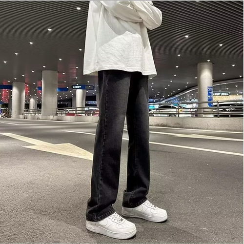 Hollywood-style men's summer 2024 new fashion denim jeans hip-hop Instagram trendy high street fashion punk cool pants