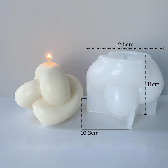 Transfronterizo ins Super caliente bola de lana nudo silicona vela molde yeso aromaterapia hecho a mano DIY fondant arcilla adornos
