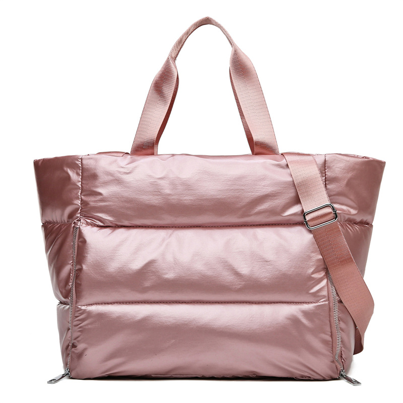 Transfronterizos algodón perlada bolsa deportiva de fitness mujer secos y húmedos separación bolsa de yoga de natación portátil de hombro bolsa de viaje