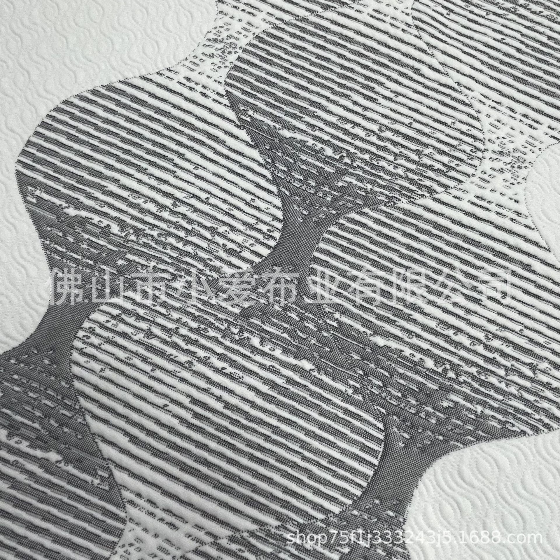 400g tela jacquard de punto de doble cara tela de colchón tela redonda poliéster cama textil casa chapa almohada cubierta tela al por mayor
