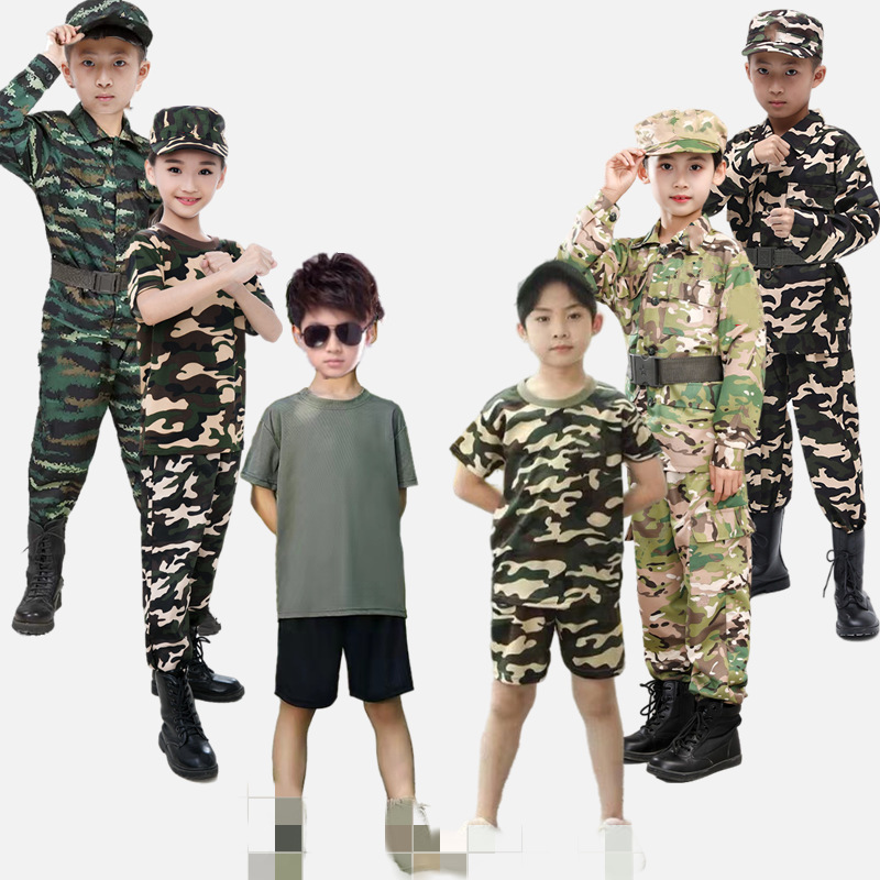 Camouflage Uniforms, Camouflage Military Training Uniforms, Student Summer Camp Outdoor Training Physical Fitness Uniforms, Short-Sleeved Quick-Drying Long-Sleeved Suits Camouflage Uniforms, Camouflage Military Training Uniforms, Student Summer Camp Outdoor Training Physical Fitness Uniforms, Short-Sleeved Quick-Drying Long-Sleeved Suits