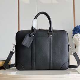 L驴真皮十字纹牛皮手提包公文包笔记本电脑包律师包图片实拍30925