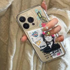 涂鸦权志龙适用于苹果13PROMAX手机壳iPhone15新款14小众16软壳12
