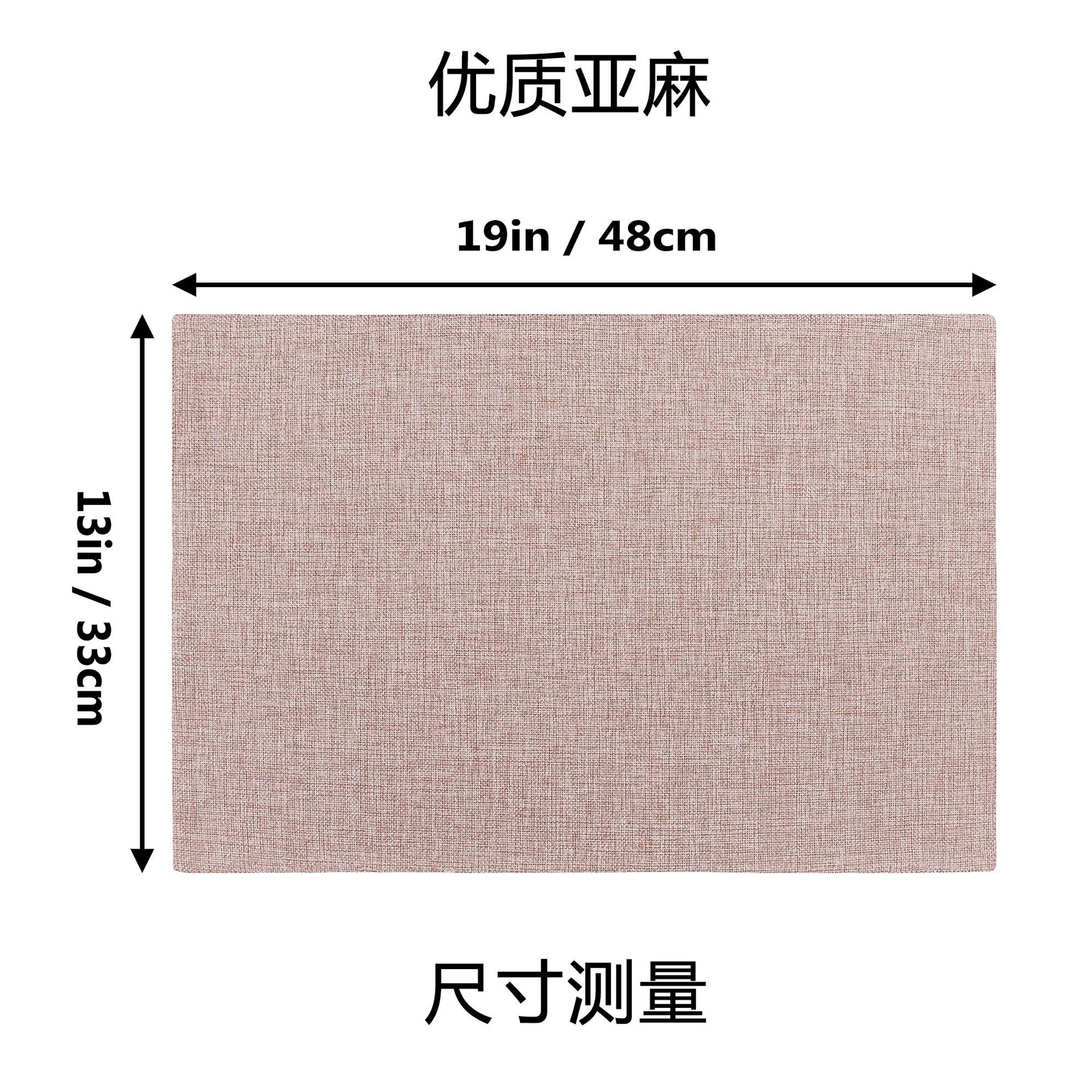 Amazon de doble capa mantel de lino de tela de lino fino estera de la tabla de montaña lavable antideslizante aislamiento térmico hogar al por mayor