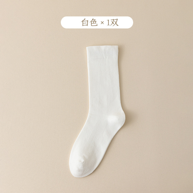 袜子女春夏日系堆堆袜ins潮纯白色中筒袜秋冬松口月子袜女士长袜|undefined