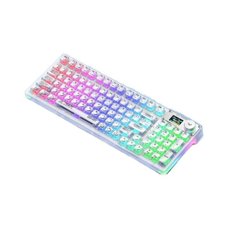 タランチュラF98Proの下のランプの位置の側はカスタマイズの機械のキーボードの無線のbluetoothの3モードのホットプラグのゲームの競争を彫ります。