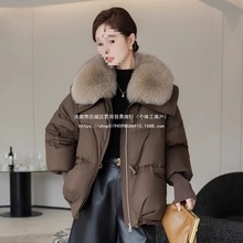 保暖棉衣女装2025面包服韩版外套翻领毛加厚短款袄冬季新大黑色