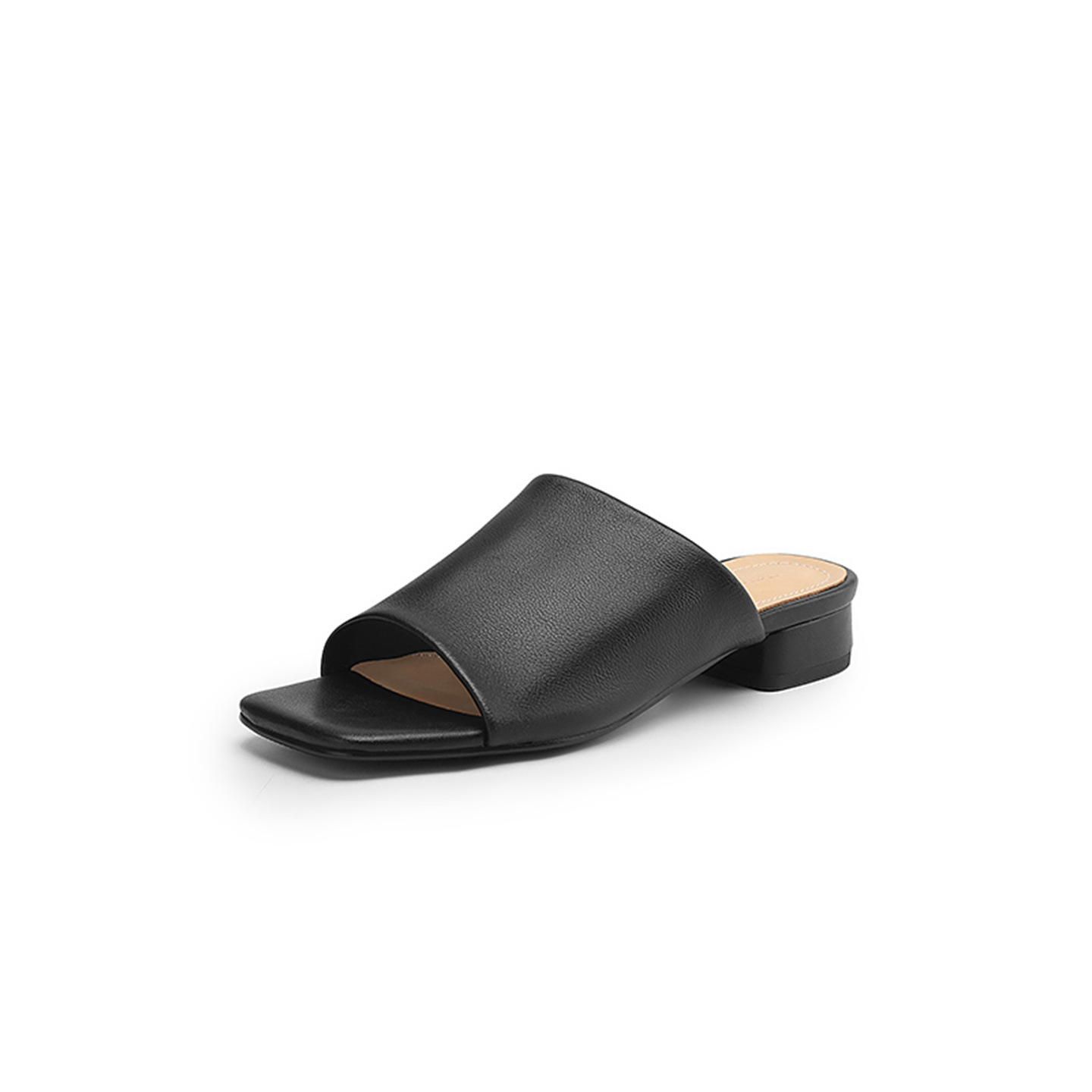 Sandal hở mũi nữ gót thấp quai ngang đế bằng 2,5 cm — Hạnh sắc (cao 2,5 cm) chi tiết 41