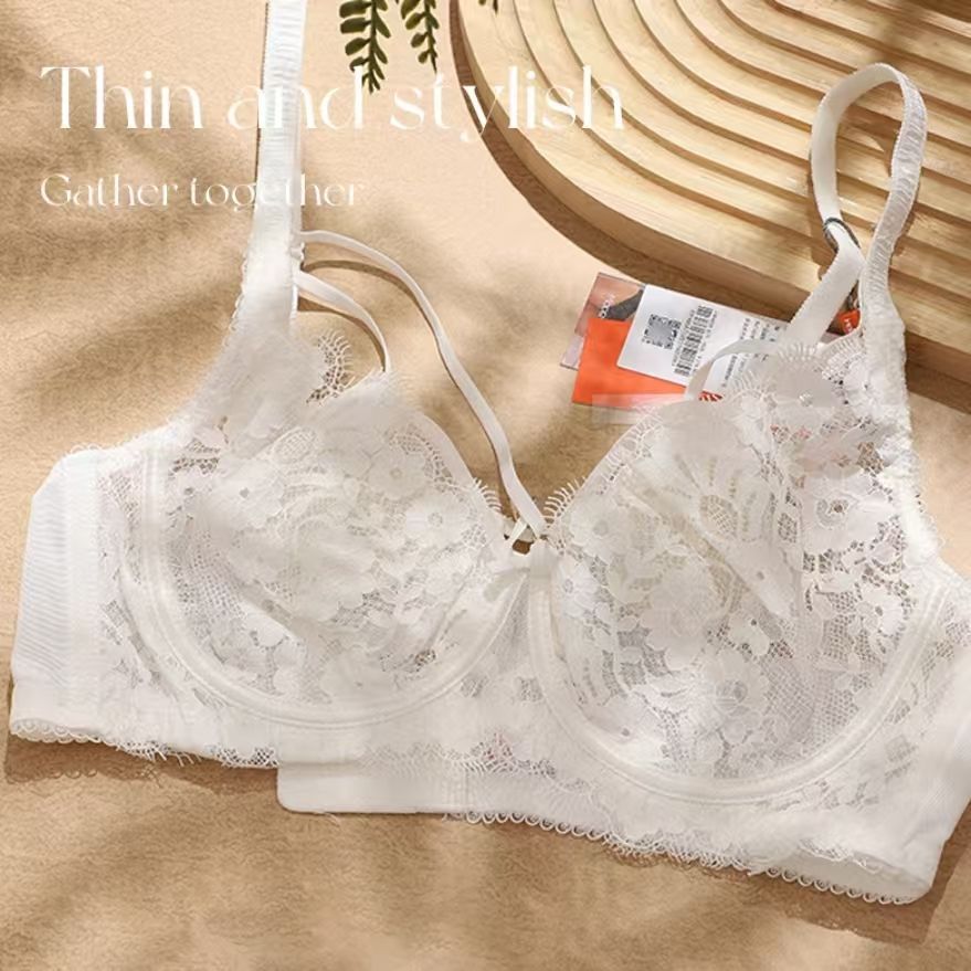 Oleno/Orionon sexy lace lingerie for women, ultra-thin, with soft underwire, provides support and breathability, comfortable bra