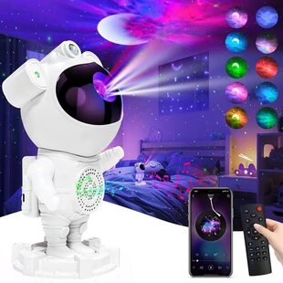 Astronaut, star projection, lamp, atmospheric projector with laser, space night light, bluetooth
