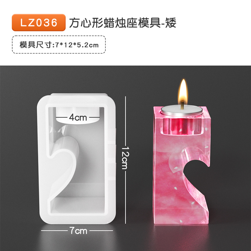 36 epoxi vela molde cristal racimo bola arco Polka Dot cubo vela almacenamiento hecho a mano resina silicona molde