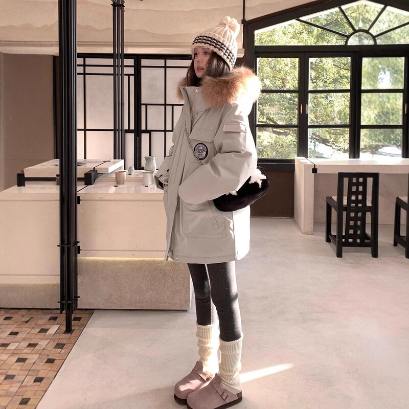 Winter New Style Women's High-End Parka Mid-Length 2025 Korean Version Thickened Workwear Cotton Jacket Coat Winter New Style Women's High-End Parka Mid-Length 2025 Korean Version Thickened Workwear Cotton Jacket Coat