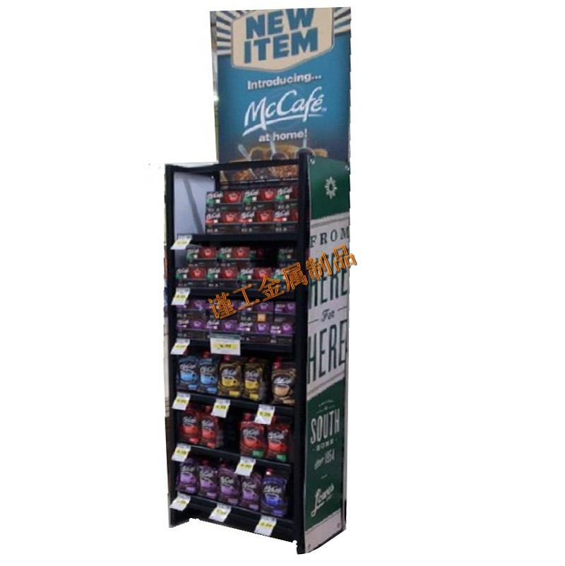 咖啡展示架  奶粉展示架 红茶展示架 袋装食品展示架厂家定做