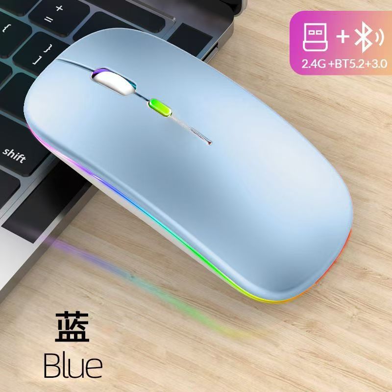 工場卸売 189 発光ワイヤレスマウス Bluetooth サイレント携帯電話 ipad ノートブックデュアルモードスライドマウス|undefined