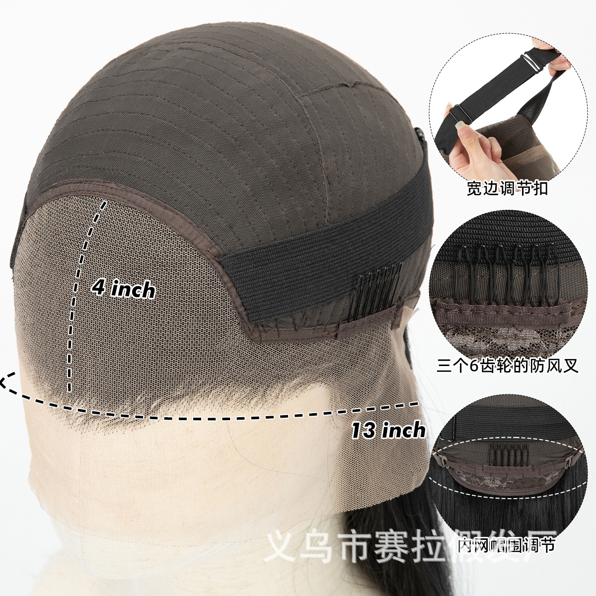 Ventas transfronterizas calientes 13 * 4 frente pelucas de encaje europeas y estadounidenses pelucas negras onduladas largas pelucas rizadas para mujeres cubierta de cabeza completa