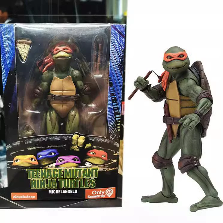 NECA Ниндзя Черепашки Мутанты 1990 Movie Edition TMNT Limited Edition 7-дюймовая подвижная кукла - рукоятка модель