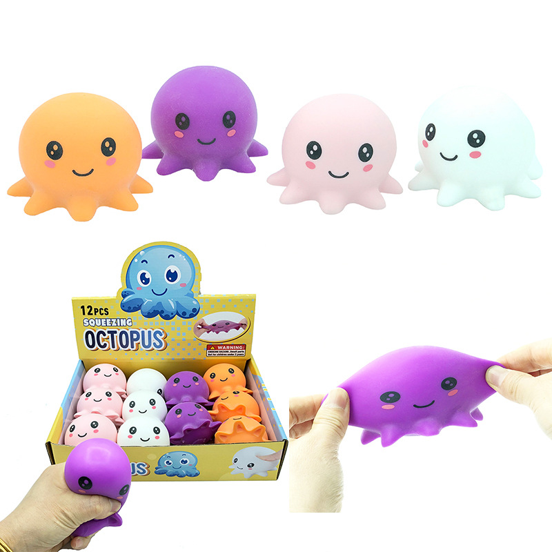 Cross-border explosions octopus pinch le TPR octopus flour ball decompression fun decompression toy factory wholesale