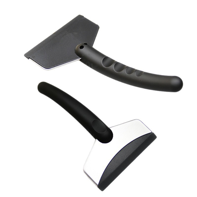 Stainless Steel Snow Scraper for Cars, Upgraded Version with Solid Matte Rubber-Coated Handle, Ice Scraper for Refrigerator