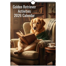 �羳���R�d������ Golden Retriever dog Calendar 2026 �����՚v