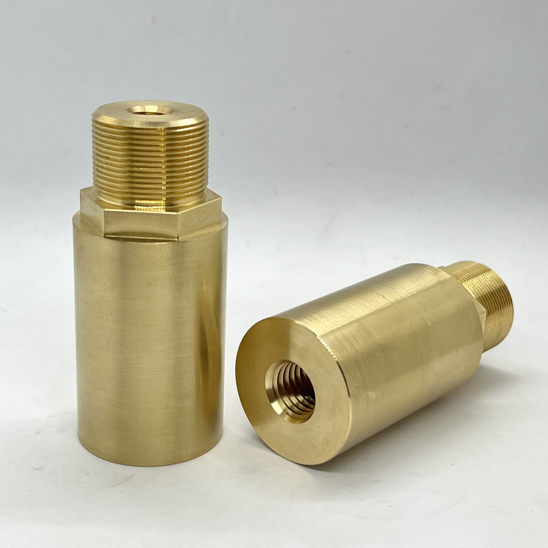 黄铜H 59 螺杆连接轴 带外六角 C NC  加工  非 标 定 制