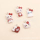 Wholesale mixed Kitty cat pendant jewelry diamond cute stars bow tie ins new cream glue accessories