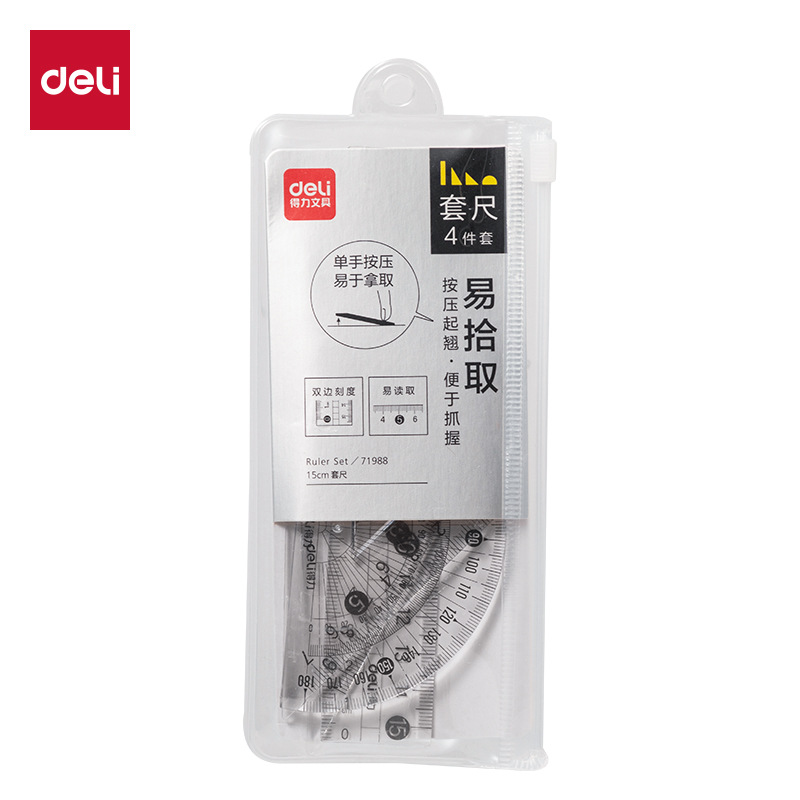 Regla de la mano derecha Regla de dibujo para estudiantes de la escuela primaria Set de papelería Placa de triángulo transparente Regla de dibujos animados para niños