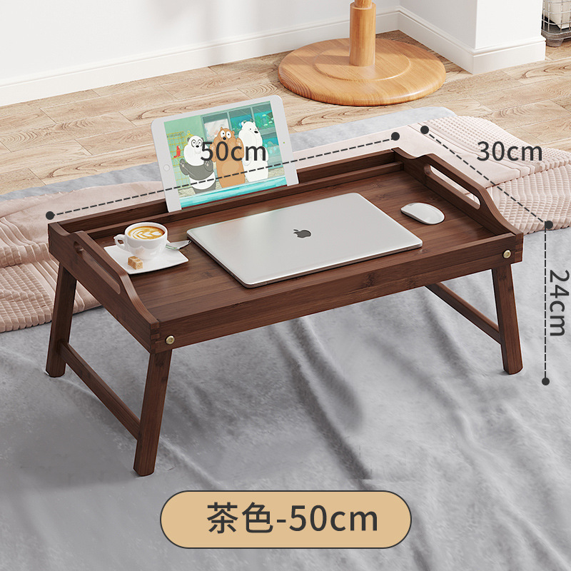 Bambú cama portátil tableta escritorio literario ins mesa de desayuno plegable de madera maciza mesa pequeña mesa de estudio