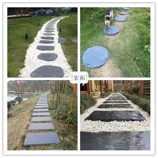Bluestone Stepping Stone Irregular Courtyard Tingbu Stone Non-slip Floor Tile Garden Landscape Floor Paving Stone Lawn Stepping Stone