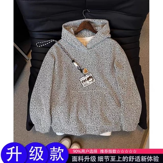 美式复古小香风条纹连帽卫衣男春秋季重磅cleanfit慵懒风情侣外套