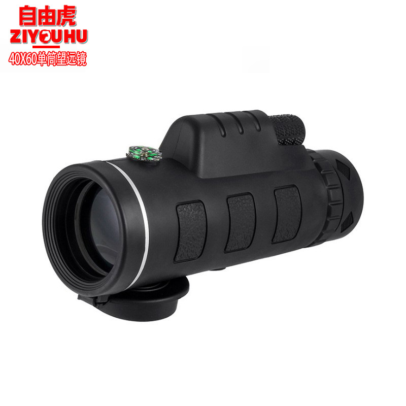 跨境专用40x60单筒望远镜高倍高清微光带绿膜大目镜一件代发