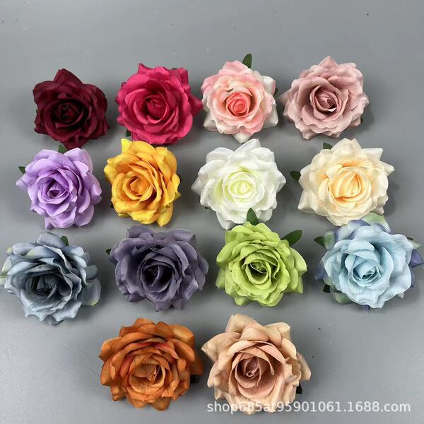 Realistic gift box, accessories lapel pin, decorative flowers, European style